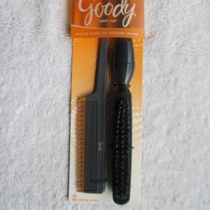 2 Goody Teasing Combs Volume Edge Control Section Smooth Hair Brush Pick Amp It
